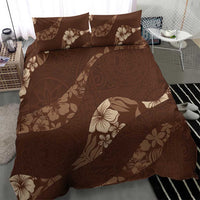 Aloha Hawaii Floral Tapa Bedding Set Patchwork Mocha LT7 - Polynesian Pride