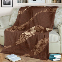 Aloha Hawaii Floral Tapa Blanket Patchwork Mocha LT7 - Polynesian Pride