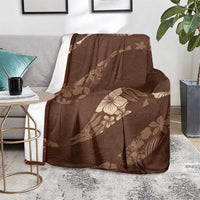 Aloha Hawaii Floral Tapa Blanket Patchwork Mocha LT7 - Polynesian Pride
