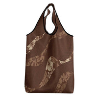 Aloha Hawaii Floral Tapa Grocery Bag Patchwork Mocha LT7 - Polynesian Pride