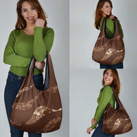 Aloha Hawaii Floral Tapa Grocery Bag Patchwork Mocha LT7 - Polynesian Pride
