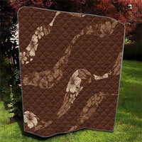Aloha Hawaii Floral Tapa Quilt Patchwork Mocha LT7 - Polynesian Pride