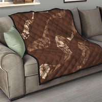 Aloha Hawaii Floral Tapa Quilt Patchwork Mocha LT7 - Polynesian Pride