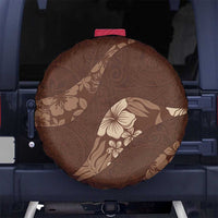Aloha Hawaii Floral Tapa Spare Tire Cover Patchwork Mocha LT7 No hole Mocha - Polynesian Pride