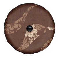 Aloha Hawaii Floral Tapa Spare Tire Cover Patchwork Mocha LT7 - Polynesian Pride