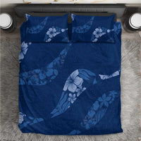 Aloha Hawaii Floral Tapa Bedding Set Patchwork Navy LT7 Navy - Polynesian Pride