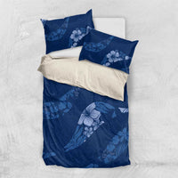 Aloha Hawaii Floral Tapa Bedding Set Patchwork Navy LT7 US Twin 172cm x 218cm Navy - Polynesian Pride