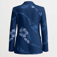 Aloha Hawaii Floral Tapa Blazer Patchwork Navy LT7 - Polynesian Pride