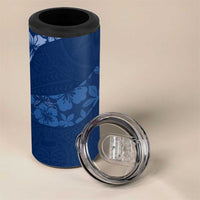 Aloha Hawaii Floral Tapa 4 in 1 Can Cooler Tumbler Patchwork Navy LT7 - Polynesian Pride