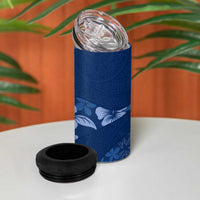 Aloha Hawaii Floral Tapa 4 in 1 Can Cooler Tumbler Patchwork Navy LT7 - Polynesian Pride