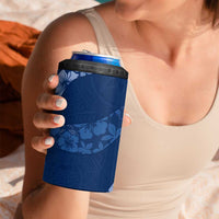 Aloha Hawaii Floral Tapa 4 in 1 Can Cooler Tumbler Patchwork Navy LT7 - Polynesian Pride