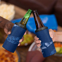 Aloha Hawaii Floral Tapa 4 in 1 Can Cooler Tumbler Patchwork Navy LT7 - Polynesian Pride