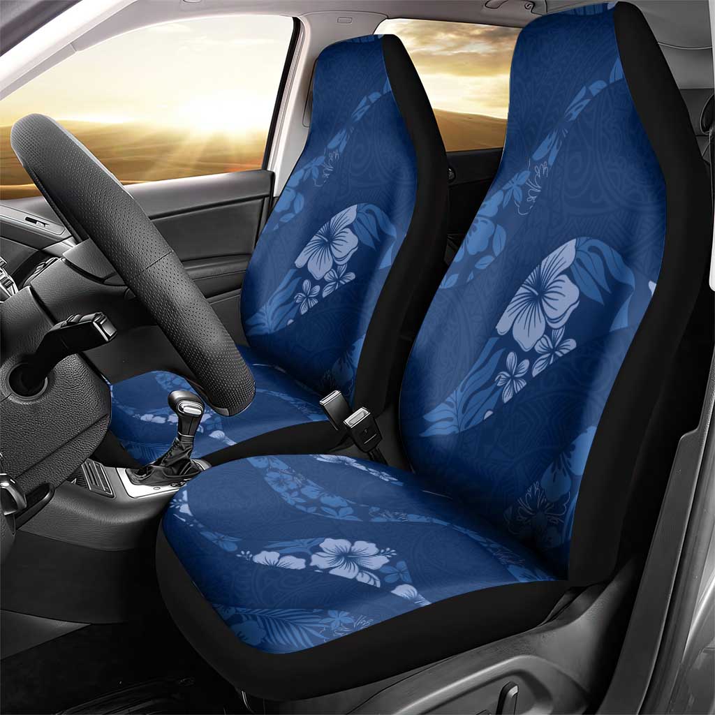 Aloha Hawaii Floral Tapa Car Seat Cover Patchwork Navy LT7 - Polynesian Pride