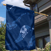 Aloha Hawaii Floral Tapa Garden Flag Patchwork Navy LT7 - Polynesian Pride