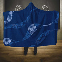 Aloha Hawaii Floral Tapa Hooded Blanket Patchwork Navy LT7 - Polynesian Pride