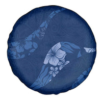 Aloha Hawaii Floral Tapa Spare Tire Cover Patchwork Navy LT7 - Polynesian Pride