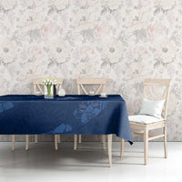Aloha Hawaii Floral Tapa Tablecloth Patchwork Navy LT7 - Polynesian Pride