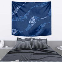 Aloha Hawaii Floral Tapa Tapestry Patchwork Navy LT7 - Polynesian Pride