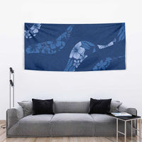 Aloha Hawaii Floral Tapa Tapestry Patchwork Navy LT7 - Polynesian Pride