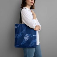 Aloha Hawaii Floral Tapa Tote Bag Patchwork Navy LT7 - Polynesian Pride