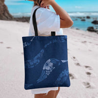 Aloha Hawaii Floral Tapa Tote Bag Patchwork Navy LT7 - Polynesian Pride