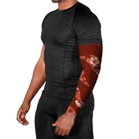 Aloha Hawaii Floral Tapa Arm Sleeves Patchwork Crimson LT7 - Polynesian Pride