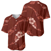 Aloha Hawaii Floral Tapa Baseball Jersey Patchwork Crimson LT7 - Polynesian Pride