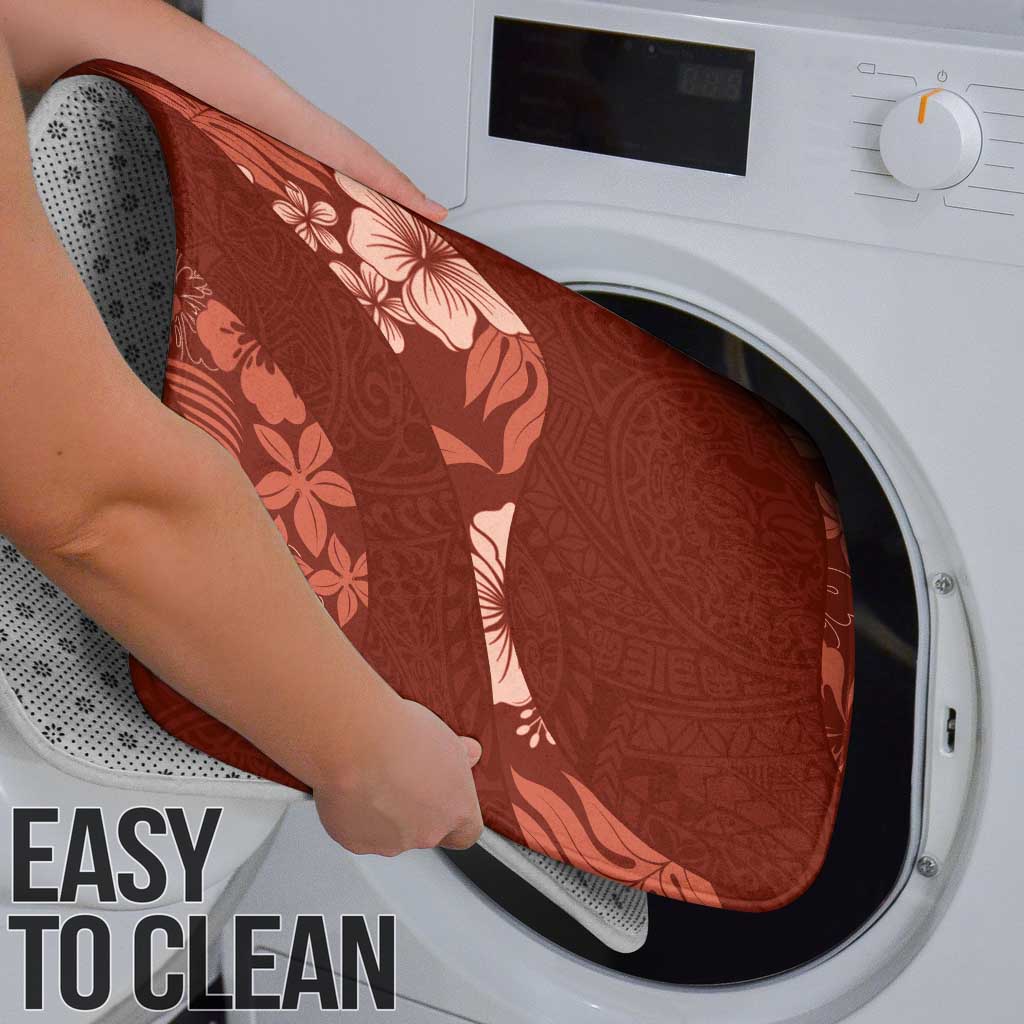 Aloha Hawaii Floral Tapa Bathroom Set Patchwork Crimson LT7 - Polynesian Pride