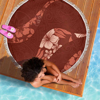 Aloha Hawaii Floral Tapa Beach Blanket Patchwork Crimson LT7 - Polynesian Pride
