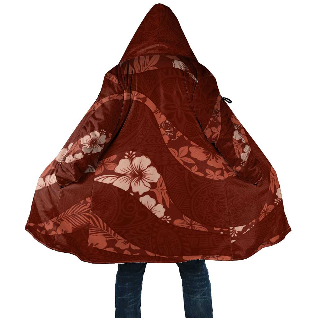 Aloha Hawaii Floral Tapa Cloak Patchwork Crimson LT7 Unisex Crimson - Polynesian Pride