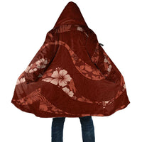 Aloha Hawaii Floral Tapa Cloak Patchwork Crimson LT7 Unisex Crimson - Polynesian Pride