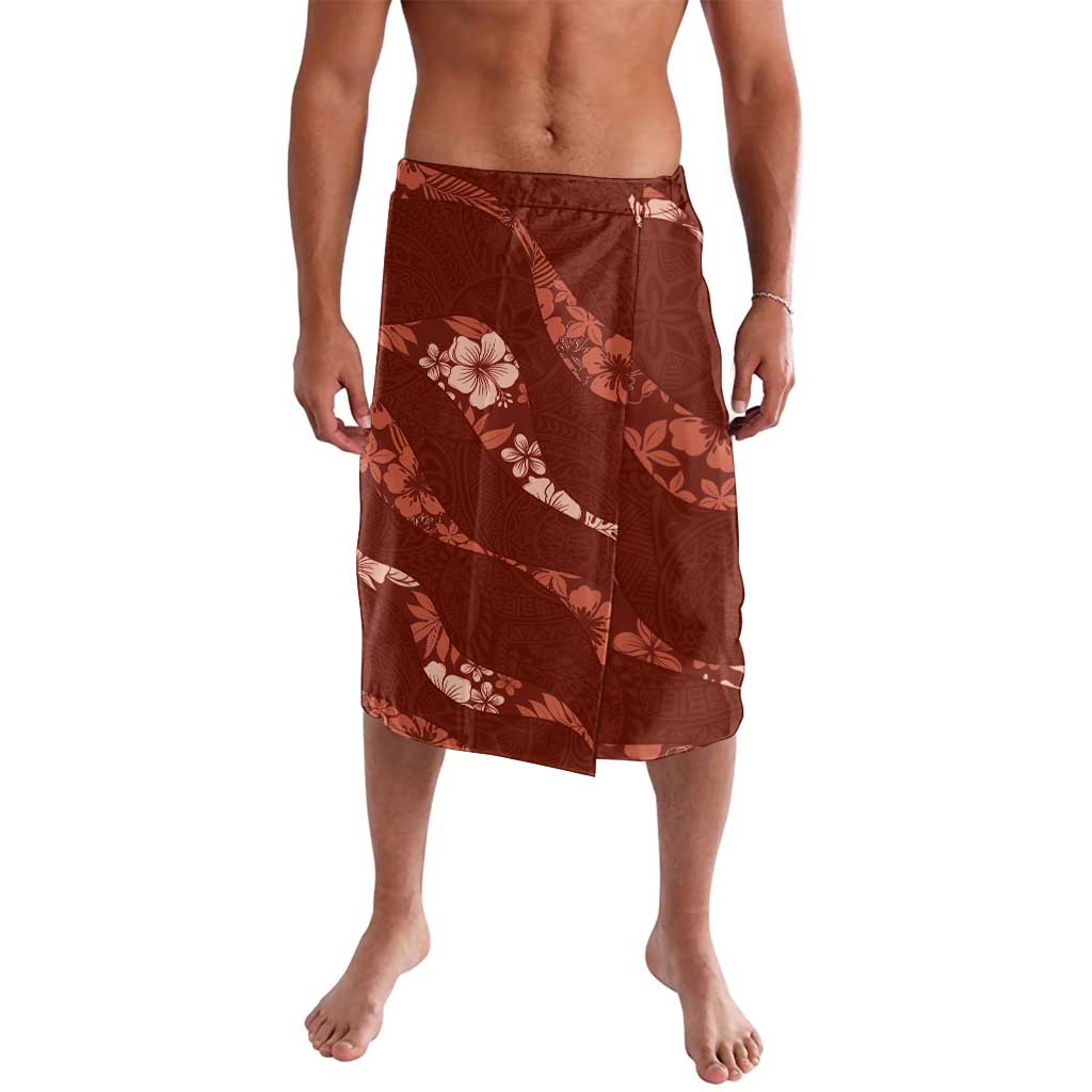 Aloha Hawaii Floral Tapa Lavalava Patchwork Crimson LT7 Crimson - Polynesian Pride