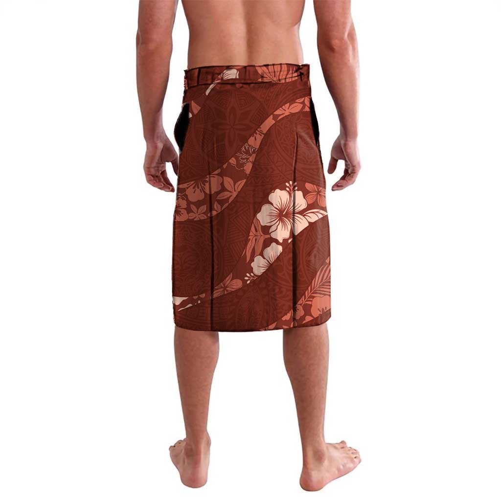 Aloha Hawaii Floral Tapa Lavalava Patchwork Crimson LT7 - Polynesian Pride