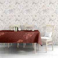 Aloha Hawaii Floral Tapa Tablecloth Patchwork Crimson LT7 - Polynesian Pride