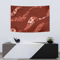 Aloha Hawaii Floral Tapa Tapestry Patchwork Crimson LT7 - Polynesian Pride