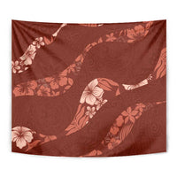 Aloha Hawaii Floral Tapa Tapestry Patchwork Crimson LT7 - Polynesian Pride