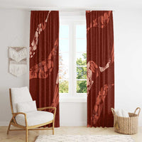 Aloha Hawaii Floral Tapa Window Curtain Patchwork Crimson LT7 - Polynesian Pride