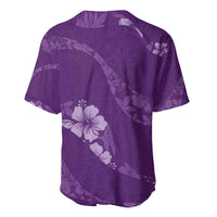 Aloha Hawaii Floral Tapa Baseball Jersey Patchwork Violet LT7 - Polynesian Pride