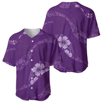 Aloha Hawaii Floral Tapa Baseball Jersey Patchwork Violet LT7 - Polynesian Pride