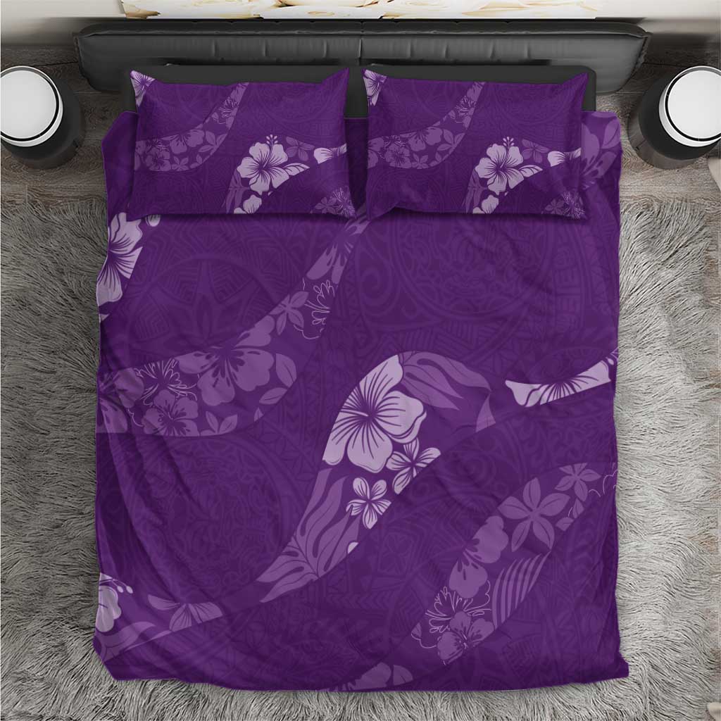 Aloha Hawaii Floral Tapa Bedding Set Patchwork Violet LT7 Violet - Polynesian Pride