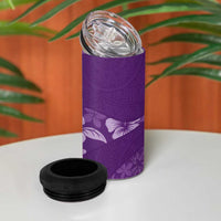 Aloha Hawaii Floral Tapa 4 in 1 Can Cooler Tumbler Patchwork Violet LT7 - Polynesian Pride