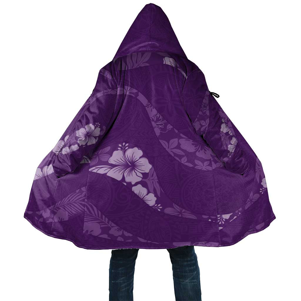 Aloha Hawaii Floral Tapa Cloak Patchwork Violet LT7 Unisex Violet - Polynesian Pride