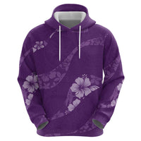 Aloha Hawaii Floral Tapa Hoodie Patchwork Violet LT7 - Polynesian Pride