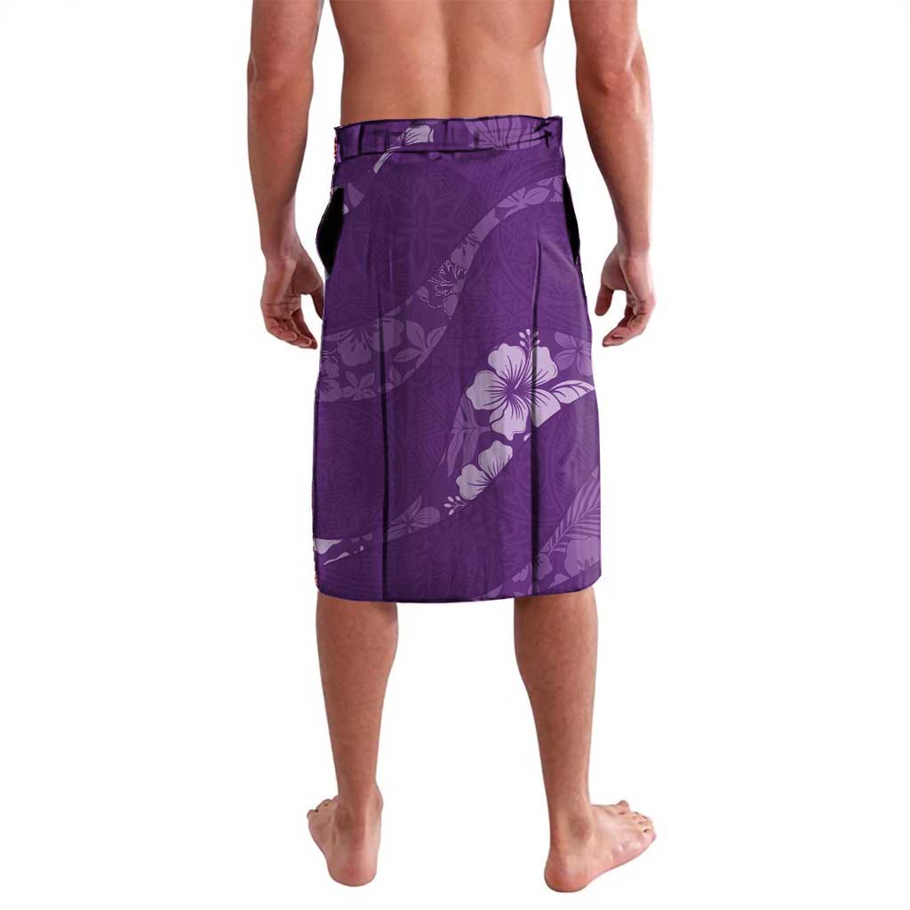 Aloha Hawaii Floral Tapa Lavalava Patchwork Violet LT7 - Polynesian Pride