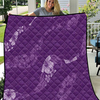 Aloha Hawaii Floral Tapa Quilt Patchwork Violet LT7 Violet - Polynesian Pride