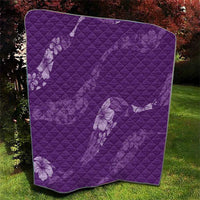 Aloha Hawaii Floral Tapa Quilt Patchwork Violet LT7 - Polynesian Pride