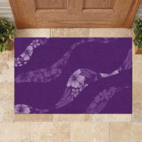 Aloha Hawaii Floral Tapa Rubber Doormat Patchwork Violet LT7 Violet - Polynesian Pride