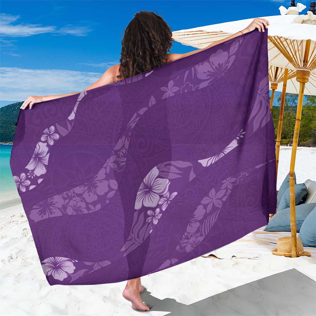 Aloha Hawaii Floral Tapa Sarong Patchwork Violet LT7 One Size 44 x 66 inches Violet - Polynesian Pride