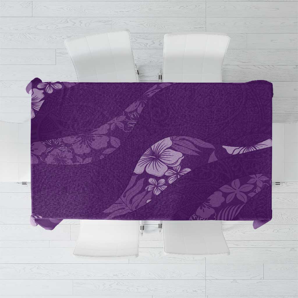 Aloha Hawaii Floral Tapa Tablecloth Patchwork Violet LT7 Violet - Polynesian Pride