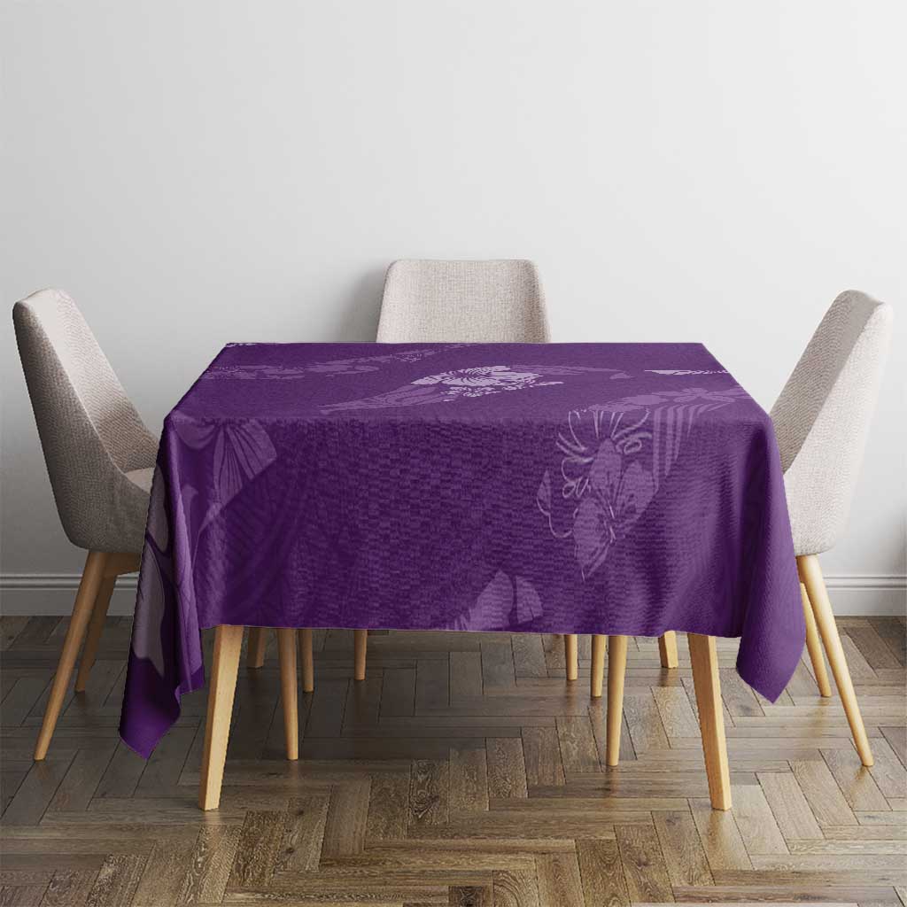 Aloha Hawaii Floral Tapa Tablecloth Patchwork Violet LT7 - Polynesian Pride